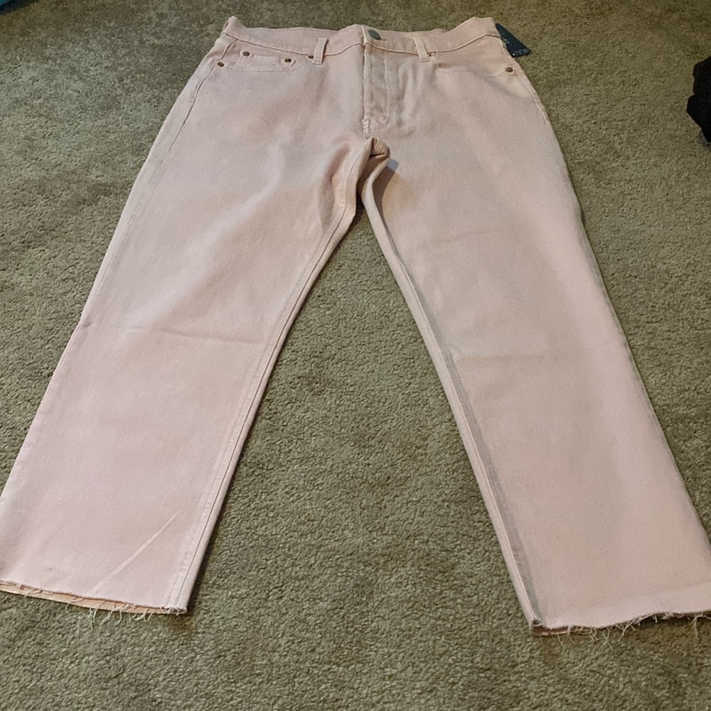 Gap new with tags, button up cropped fringe bottom